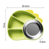 Maxbell Suction Plate for Baby Portable Snack Bowl Weaning Supplies Non Slip Divided