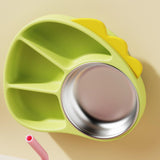 Maxbell Suction Plate for Baby Portable Snack Bowl Weaning Supplies Non Slip Divided