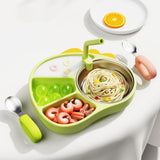 Maxbell Suction Plate for Baby Portable Snack Bowl Weaning Supplies Non Slip Divided