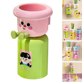 Maxbell Toothbrush Cup and Holder Wall Mounted No Punching Household Toothpaste Rack pink green