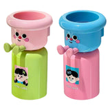 Maxbell Toothbrush Cup and Holder Wall Mounted No Punching Household Toothpaste Rack pink green