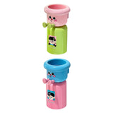 Maxbell Toothbrush Cup and Holder Wall Mounted No Punching Household Toothpaste Rack pink green