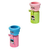 Maxbell Toothbrush Cup and Holder Wall Mounted No Punching Household Toothpaste Rack pink green