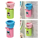 Maxbell Toothbrush Cup and Holder Wall Mounted No Punching Household Toothpaste Rack pink green