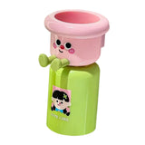 Maxbell Toothbrush Cup and Holder Wall Mounted No Punching Household Toothpaste Rack pink green