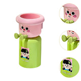 Maxbell Toothbrush Cup and Holder Wall Mounted No Punching Household Toothpaste Rack pink green