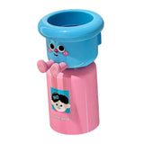 Maxbell Toothbrush Cup and Holder Wall Mounted No Punching Household Toothpaste Rack blue pink