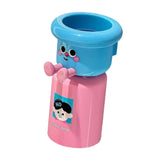 Maxbell Toothbrush Cup and Holder Wall Mounted No Punching Household Toothpaste Rack blue pink