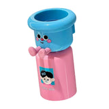 Maxbell Toothbrush Cup and Holder Wall Mounted No Punching Household Toothpaste Rack blue pink