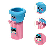 Maxbell Toothbrush Cup and Holder Wall Mounted No Punching Household Toothpaste Rack blue pink