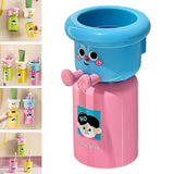 Maxbell Toothbrush Cup and Holder Wall Mounted No Punching Household Toothpaste Rack blue pink
