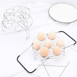 Maxbell Egg Steamer Rack Kitchen Tool Simple Eggs Holder Kitchen Gadget Multipurpose Silicone Handle