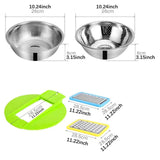 Maxbell Colander with Mixing Bowl Multipurpose Stainless Steel Basin Kitchen Gadget