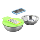 Maxbell Colander with Mixing Bowl Multipurpose Stainless Steel Basin Kitchen Gadget