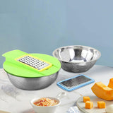 Maxbell Colander with Mixing Bowl Multipurpose Stainless Steel Basin Kitchen Gadget