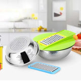 Maxbell Colander with Mixing Bowl Multipurpose Stainless Steel Basin Kitchen Gadget