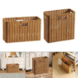 Maxbell Woven Basket Decorative Container Narrow Newspaper Basket for Pantry 41cmx16cmx25cm
