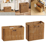 Maxbell Woven Basket Decorative Container Narrow Newspaper Basket for Pantry 41cmx16cmx25cm