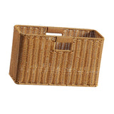 Maxbell Woven Basket Decorative Container Narrow Newspaper Basket for Pantry 41cmx16cmx25cm
