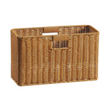 Maxbell Woven Basket Decorative Container Narrow Newspaper Basket for Pantry 41cmx16cmx25cm
