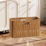Maxbell Woven Basket Decorative Container Narrow Newspaper Basket for Pantry 41cmx16cmx25cm