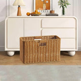 Maxbell Woven Basket Decorative Container Narrow Newspaper Basket for Pantry 41cmx16cmx25cm