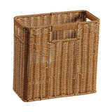 Maxbell Woven Basket Decorative Container Narrow Newspaper Basket for Pantry 30cmx14cmx29cm