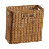 Maxbell Woven Basket Decorative Container Narrow Newspaper Basket for Pantry 30cmx14cmx29cm
