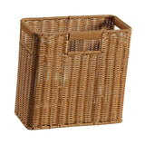 Maxbell Woven Basket Decorative Container Narrow Newspaper Basket for Pantry 30cmx14cmx29cm