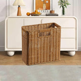 Maxbell Woven Basket Decorative Container Narrow Newspaper Basket for Pantry 30cmx14cmx29cm