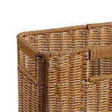 Maxbell Woven Basket Decorative Container Narrow Newspaper Basket for Pantry 30cmx14cmx29cm