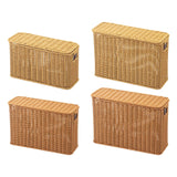 Maxbell Imitation Rattan Basket Decorative Storage Bin for Desktop Bedroom Household S yellow