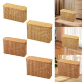 Maxbell Imitation Rattan Basket Decorative Storage Bin for Desktop Bedroom Household S yellow