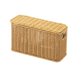 Maxbell Imitation Rattan Basket Decorative Storage Bin for Desktop Bedroom Household S yellow