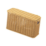 Maxbell Imitation Rattan Basket Decorative Storage Bin for Desktop Bedroom Household S yellow