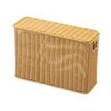 Maxbell Imitation Rattan Basket Decorative Storage Bin for Desktop Bedroom Household L yellow
