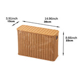 Maxbell Imitation Rattan Basket Decorative Storage Bin for Desktop Bedroom Household S wood