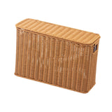 Maxbell Imitation Rattan Basket Decorative Storage Bin for Desktop Bedroom Household S wood