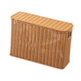 Maxbell Imitation Rattan Basket Decorative Storage Bin for Desktop Bedroom Household L wood