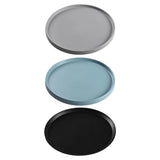 Maxbell 13.62inch Round Serving Tray Tableware Cup Holder for Bar Buffet Dining Room Gray