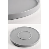 Maxbell 13.62inch Round Serving Tray Tableware Cup Holder for Bar Buffet Dining Room Gray