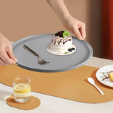 Maxbell 13.62inch Round Serving Tray Tableware Cup Holder for Bar Buffet Dining Room Gray