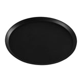 Maxbell 13.62inch Round Serving Tray Tableware Cup Holder for Bar Buffet Dining Room Black