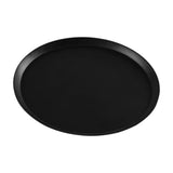 Maxbell 13.62inch Round Serving Tray Tableware Cup Holder for Bar Buffet Dining Room Black