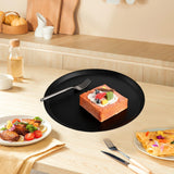 Maxbell 13.62inch Round Serving Tray Tableware Cup Holder for Bar Buffet Dining Room Black