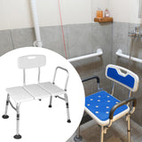 Maxbell Inside Shower Bench Extended Comfortable Transfer Bench for Disabled Seniors