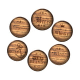 Maxbell 6 Pieces Wood Coasters for Drinks Coaster Set for Coffee Table Farmhouse Bar