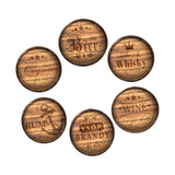 Maxbell 6 Pieces Wood Coasters for Drinks Coaster Set for Coffee Table Farmhouse Bar
