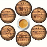 Maxbell 6 Pieces Wood Coasters for Drinks Coaster Set for Coffee Table Farmhouse Bar