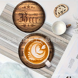 Maxbell 6 Pieces Wood Coasters for Drinks Coaster Set for Coffee Table Farmhouse Bar